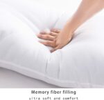 White Bolster Pillow Small Double 4ft - Image 3