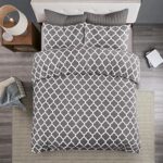 3 PCS Printed Soft Microfiber Duvet Cover Double with Pillowcases (200 x 200cm) – Grey - Image 6