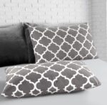 3 PCS Printed Soft Microfiber Duvet Cover Double with Pillowcases (200 x 200cm) – Grey - Image 7